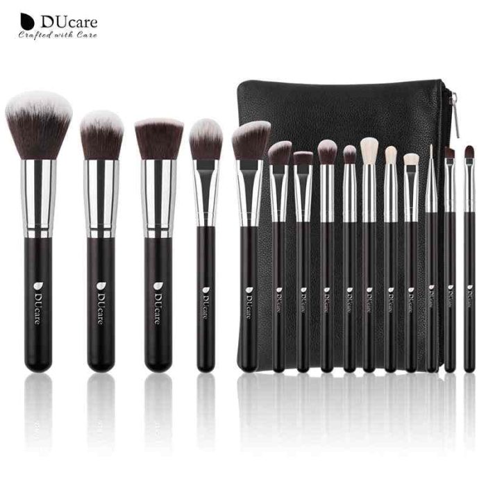 DUCARE - Set Pro Brush Noir avec trousse (15 pièces)