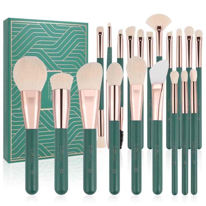 DUCARE - Set Pro Brush golden Emeraude avec pochette ( 20 pièces)