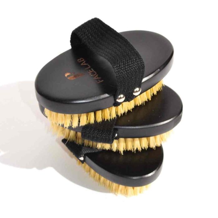 FACELAB - Dry Body Brush + Trousse - réf Black